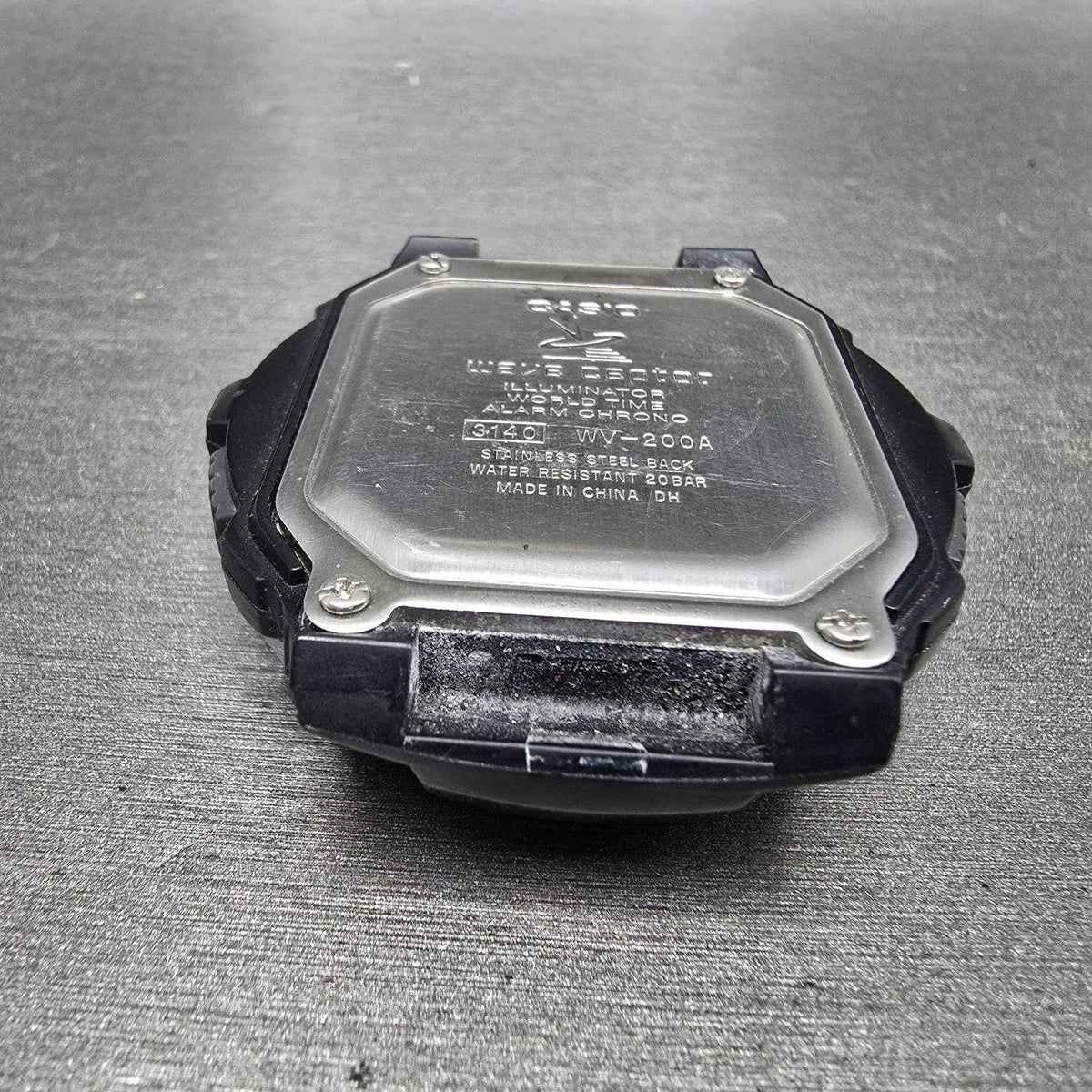 Casio Waveceptor Watch Men 48mm Digital Black Silver Alarm Chrono WV-M200 READ!!14