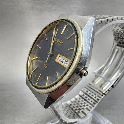 Seiko SQ Watch Men 35mm Gray Dial Two Tone Daydate Round 82238009 PARTS3