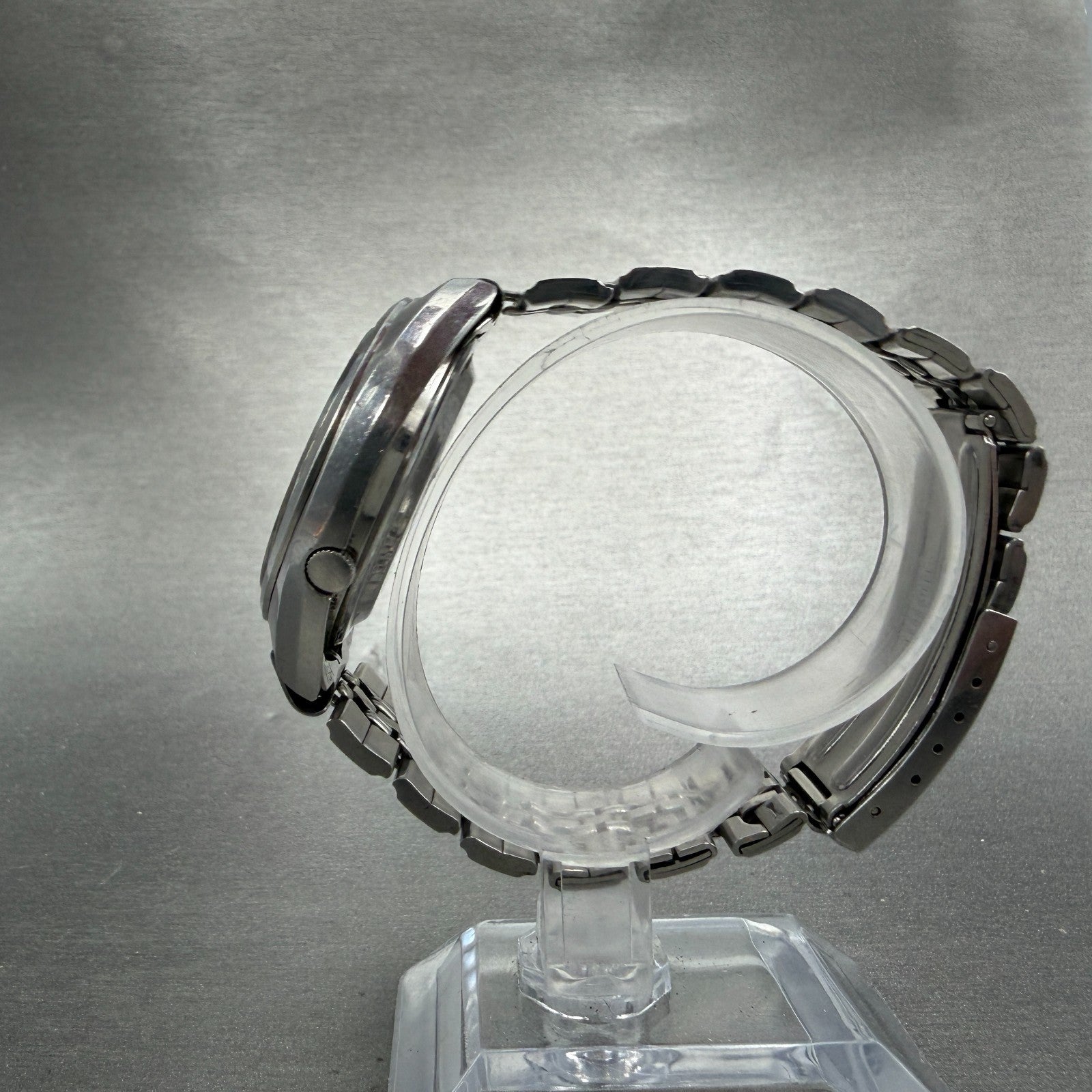 Seiko 5 Actus Watch Men 36mm Brown Dial Silver Tone Daydate Round 7019-7070 Runs6