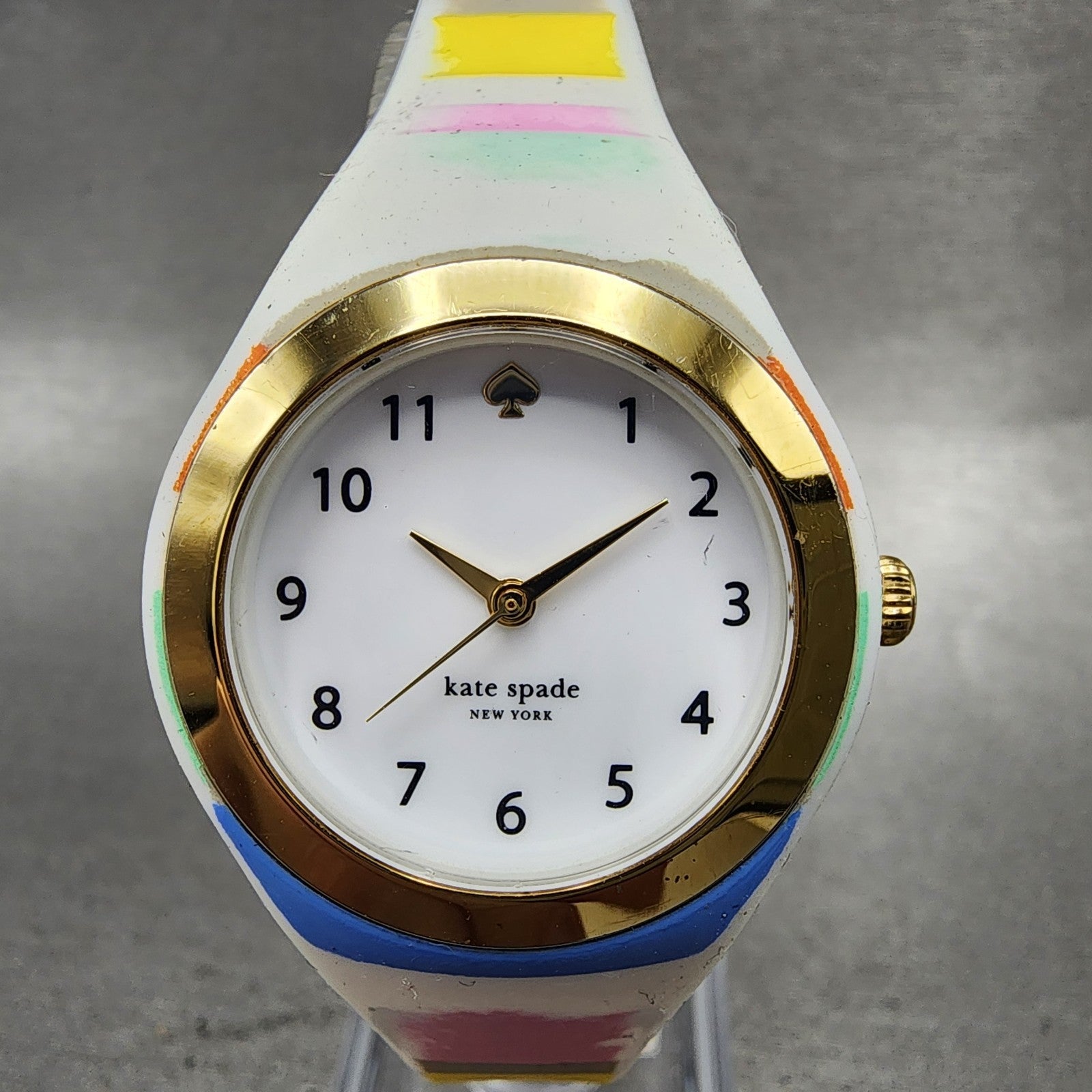 Kate Spade Rumsey Watch Women 31mm White Dial White Case Round New Battery0
