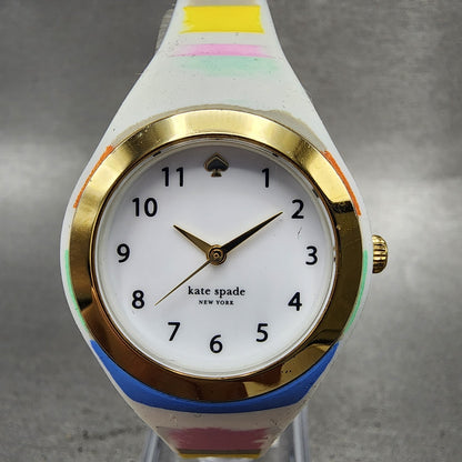 Kate Spade Rumsey Watch Women 31mm White Dial White Case Round New Battery0