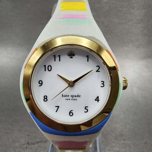 Kate Spade Rumsey Watch Women 31mm White Dial White Case Round New Battery0