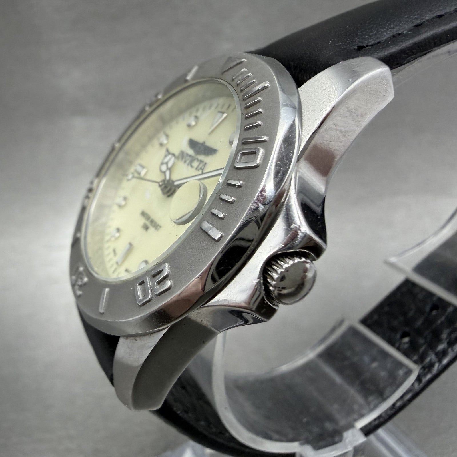 Invicta Pro Diver Watch Women 35mm MOP Dial Silver Tone Round 0003 New Battery2