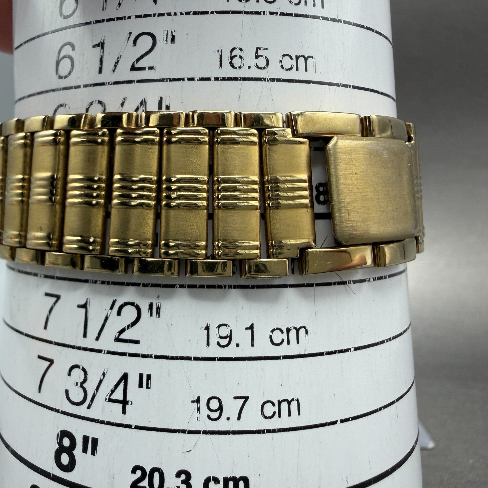 Citizen CQ Tank Watch Men 25mm Black Dial Gold Tone Rectangle 6020-G08334 PARTS11