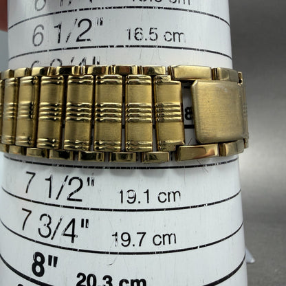 Citizen CQ Tank Watch Men 25mm Black Dial Gold Tone Rectangle 6020-G08334 PARTS11