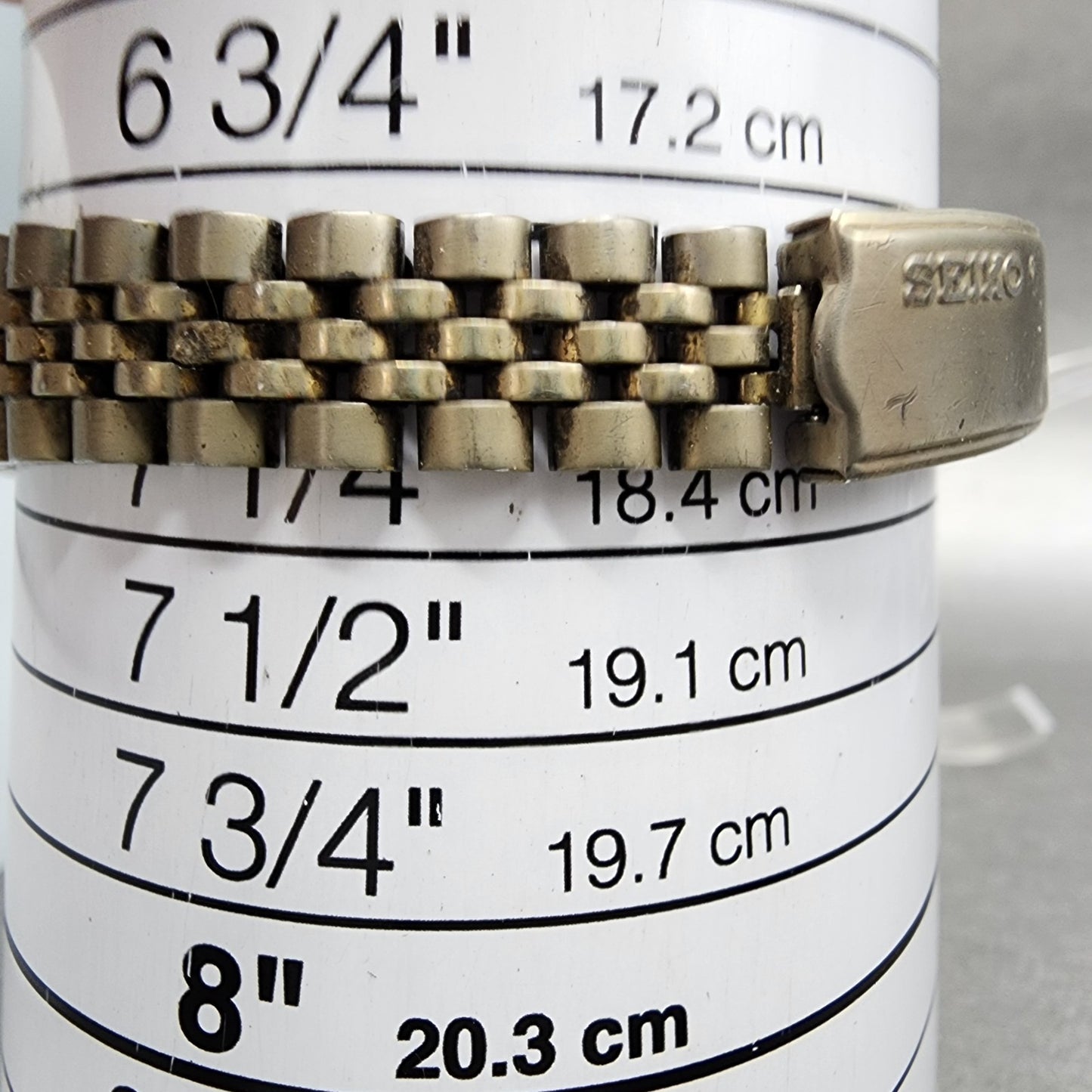 Seiko Watch Women 24mm Black Tone Gold Tone Daydate Round 7n830049 New Battery10