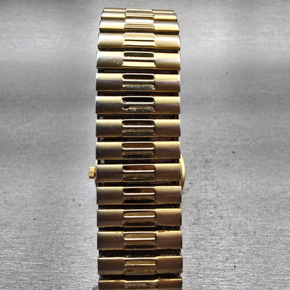 Pulsar Railroad Approved Watch Men 37mm White Dial Gold Tone Daydate New Battery7