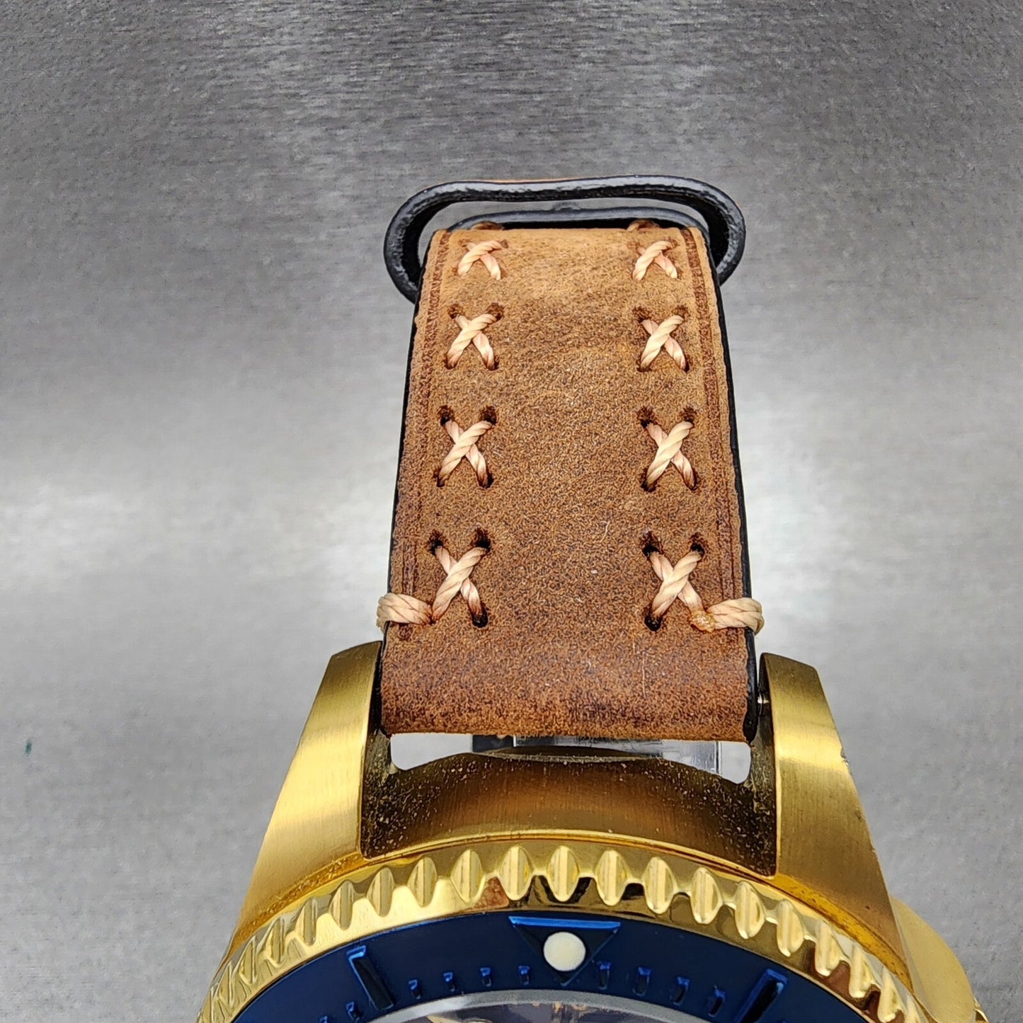 Invicta Pro Diver Watch Men Blue Dial Gold Tone Date Round 17581 New Batt READ!!5