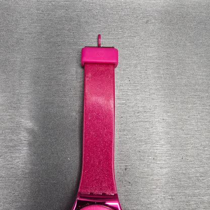 Swatch Deep Pink Watch Men 34mm Pink Dial Pink Tone Round GP139 New Battery READ4