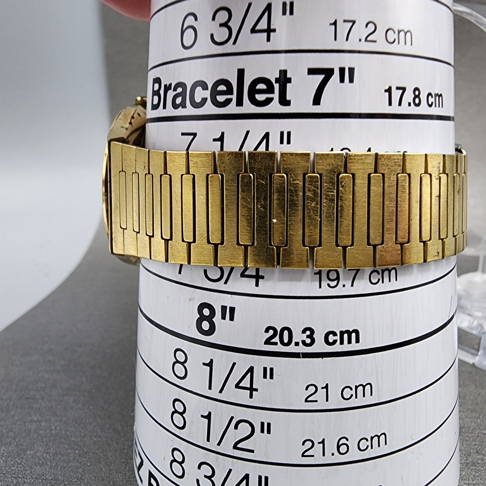 Seiko Watch Men 32mm Gold Dial Gold Tone Round 78006009 New Battery Vintage10