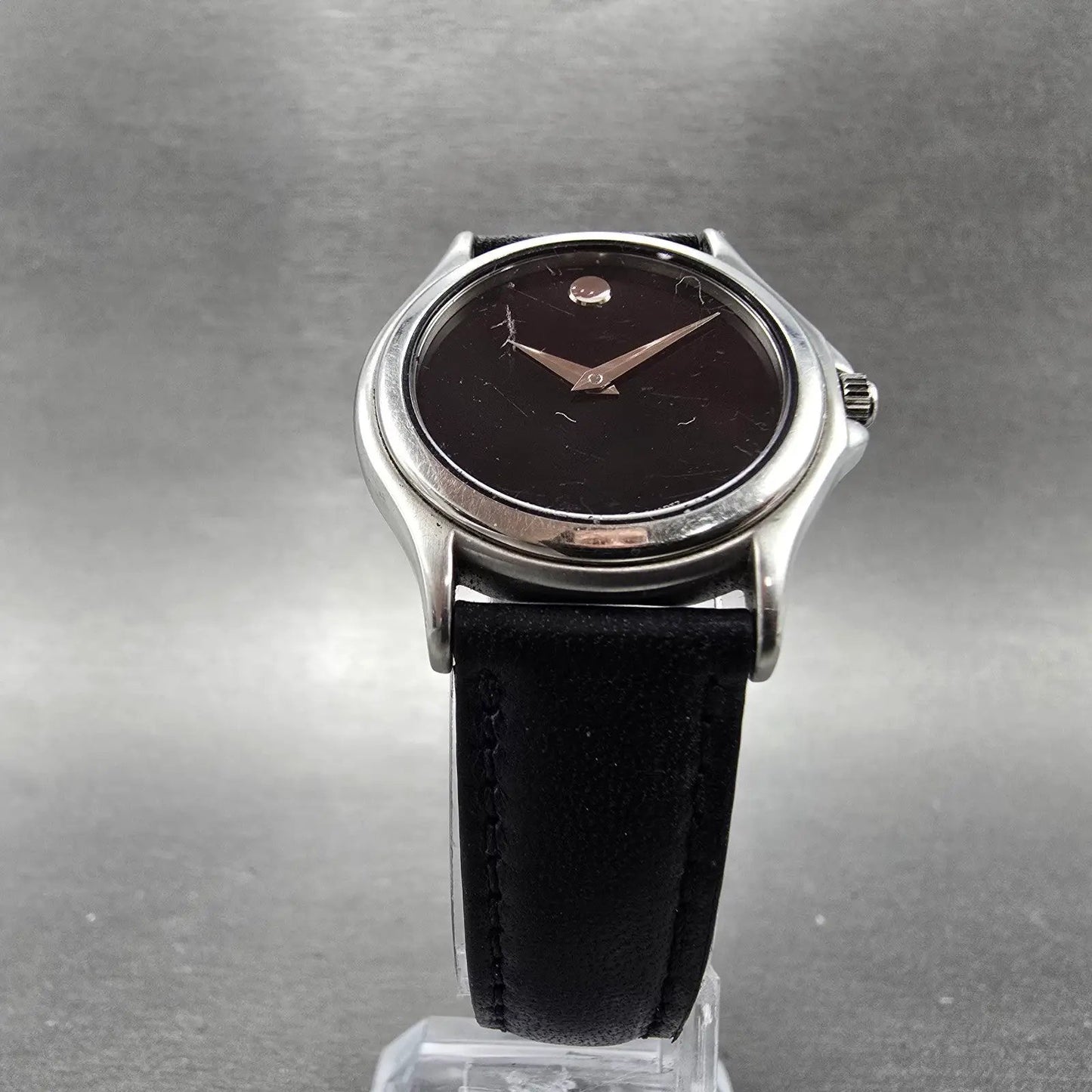 Movado Museum Watch Women 28mm Black Dial Silver Tone 84-E4-0823 New Battery5