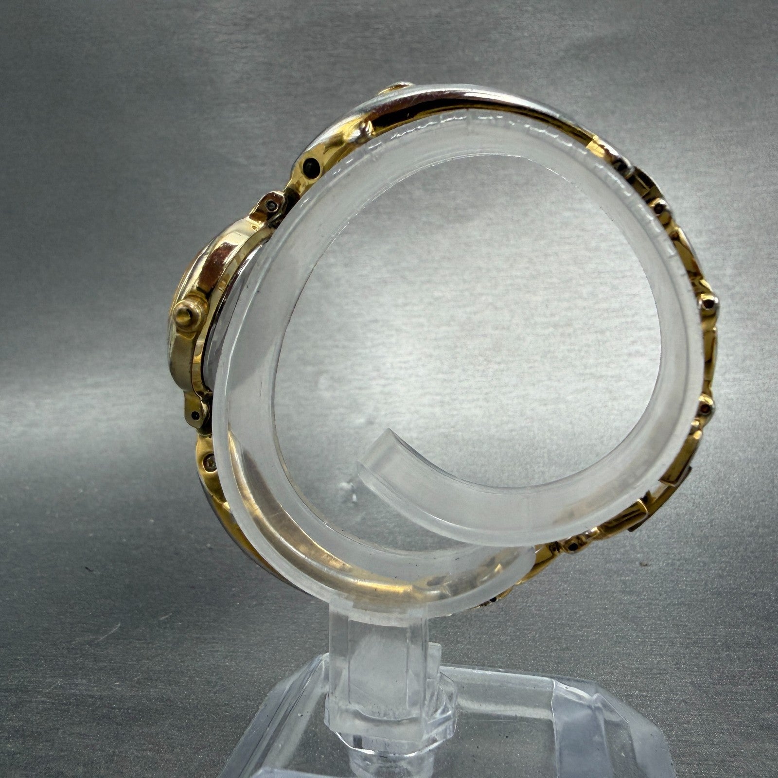 Junghans Watch Women 21mm Gold Dial Gold Tone Round Bangle New Battery6