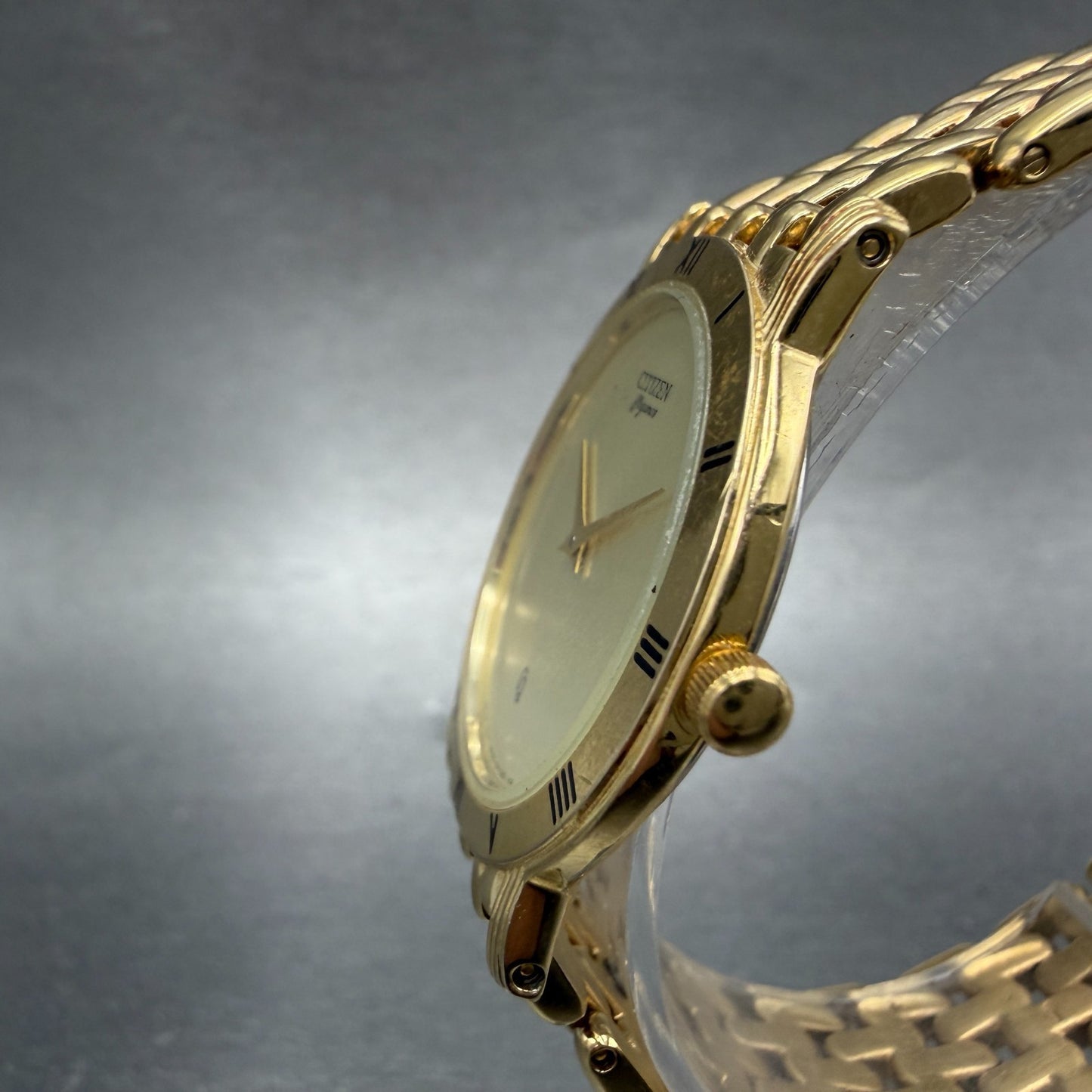 Citizen Elegance Watch Men 33mm Champagne Dial Gold Tone Round 4620-S25996 Runs2