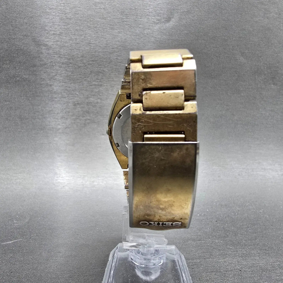 Seiko Automatic Watch Men 37mm Brown Dial Gold Tone Daydate 6309-7009 Runs VTG8