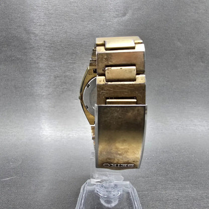 Seiko Automatic Watch Men 37mm Brown Dial Gold Tone Daydate 6309-7009 Runs VTG8