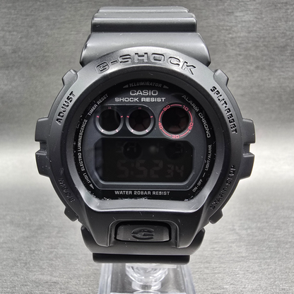 Casio G-Shock DW-6900MS Watch Men 50mm Black Red Chronograph Alarm New Battery H0