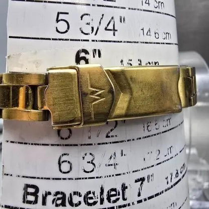 Wittnauer Watch Women 24mm Champagne Dial Gold Tone Date 11P04 New Battery11