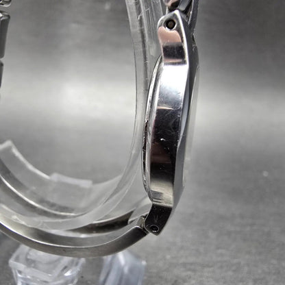Movado Amorosa Watch Women 24m Black Dial Silver Tone Round 84 E4 1842 NewBat MW3