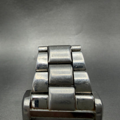 Emporio Armani Tank Watch Men 37mm Silver Dial Silver Tone Rectangle New Battery4