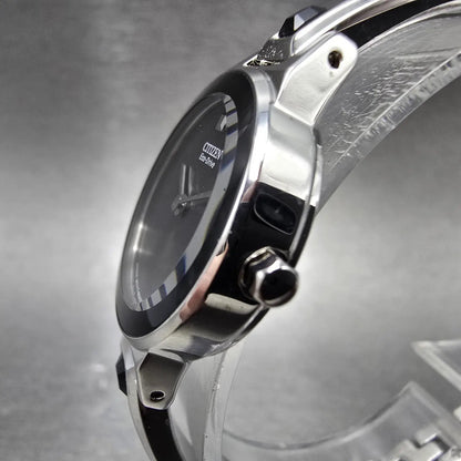 Citizen Eco-Drive Watch Women 23mm Black Dial Silver Round B023-S089824 Runs2