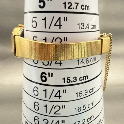 Seiko Watch Women 16mm Gold Dial Gold Tone Rectangle 2C20-5789 New Battery VTG9