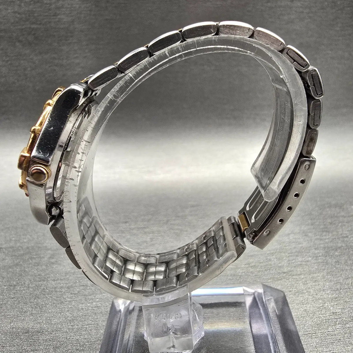 Seiko Sports 50 Watch Women 25mm Luminous Dial Two Tone Date 7N82-0261 New Batt6