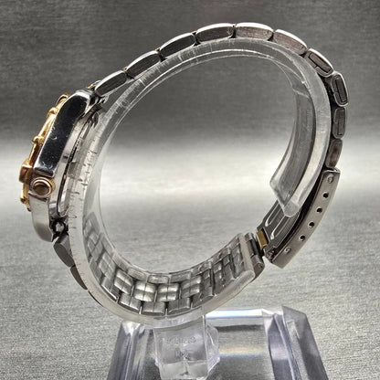 Seiko Sports 50 Watch Women 25mm Luminous Dial Two Tone Date 7N82-0261 New Batt6