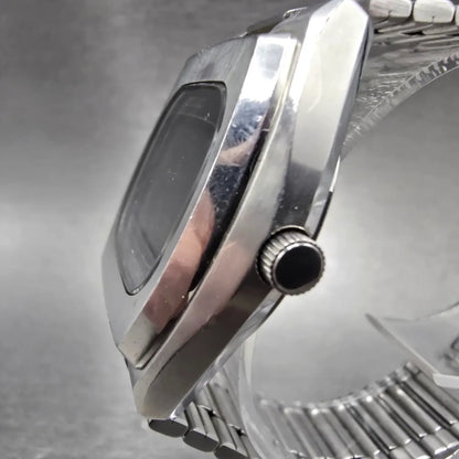 Seiko Digital Watch Men 36mm Steel Month Date Vintage 0532-5009 PARTS VTG3