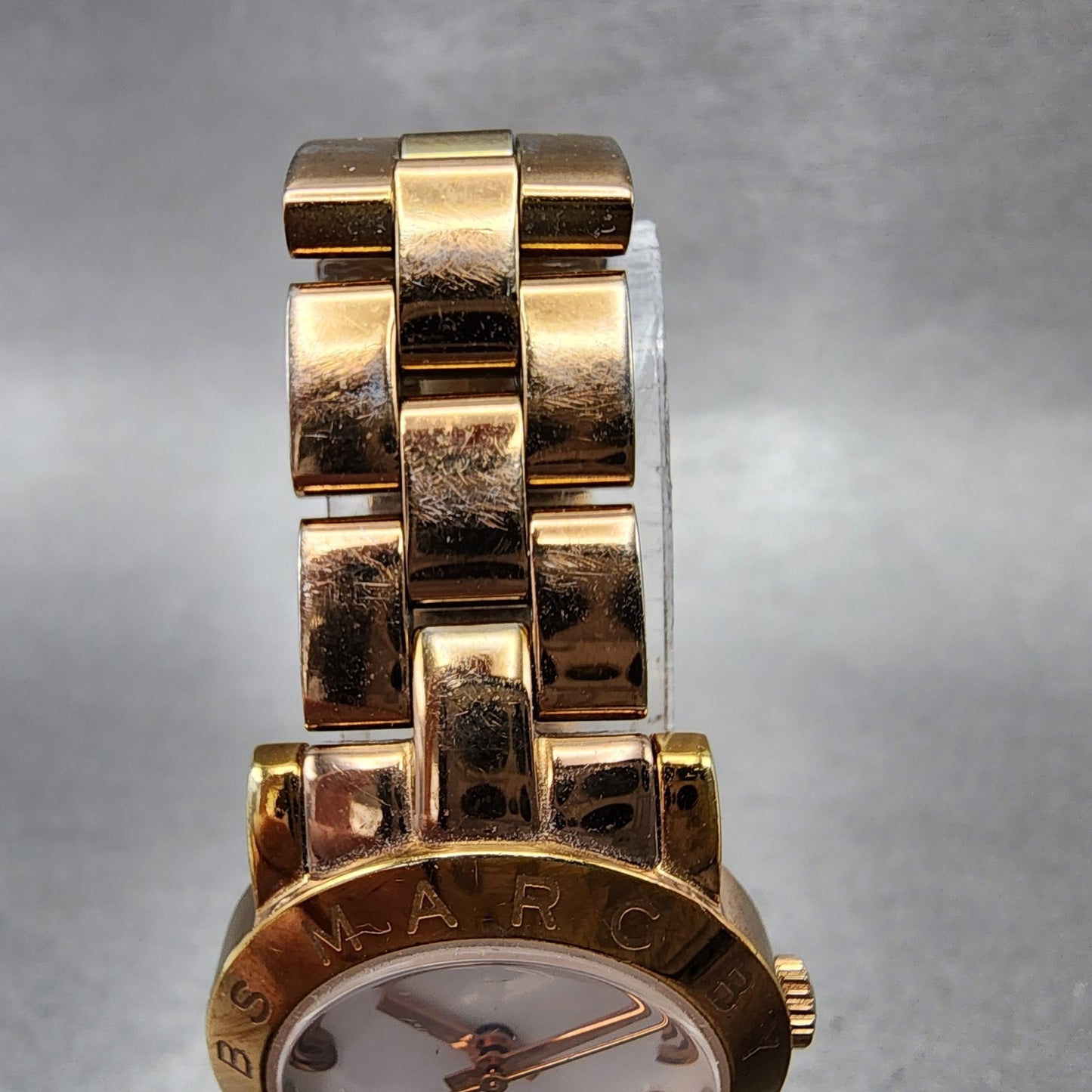 Marc By Marc Jacobs Mini Amy Watch Women 26mm White Dial Rose Gold Tone New Batt4