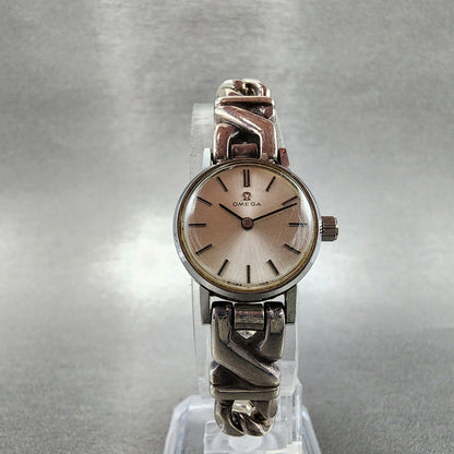 Omega Watch Women 20mm Silver Dial Steel Case 925 Silver Band Manual READ!!!!!!!5