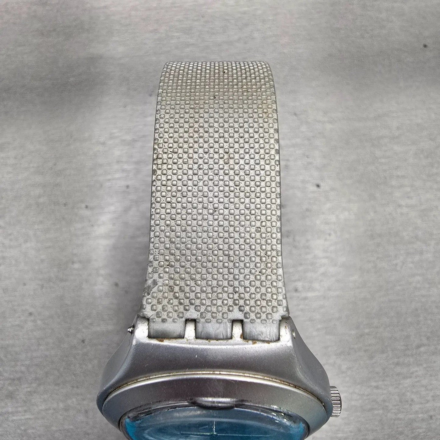 Swatch IRONY Silver Effect Watch Men Silver Dial Silver Date YGS4032 New Battery4