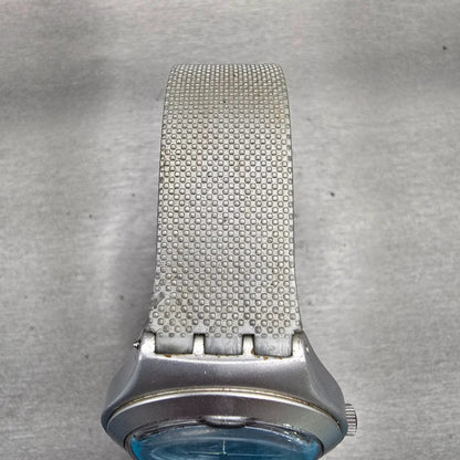 Swatch IRONY Silver Effect Watch Men Silver Dial Silver Date YGS4032 New Battery4