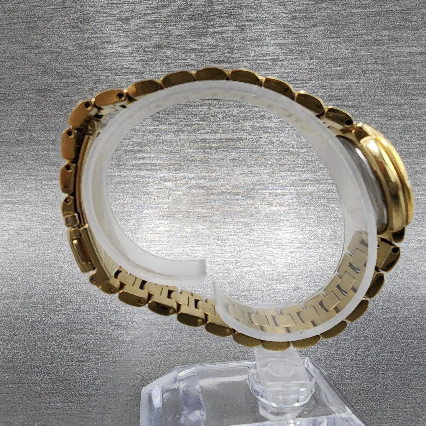 Citizen EcoDrive Watch Women 27mm MOP Dial Gold Tone Diamond Bezel Round Works8