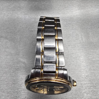 Seiko Watch Men 38mm Black Dial Two Tone Daydate Round 7N43-8309 New Battery4