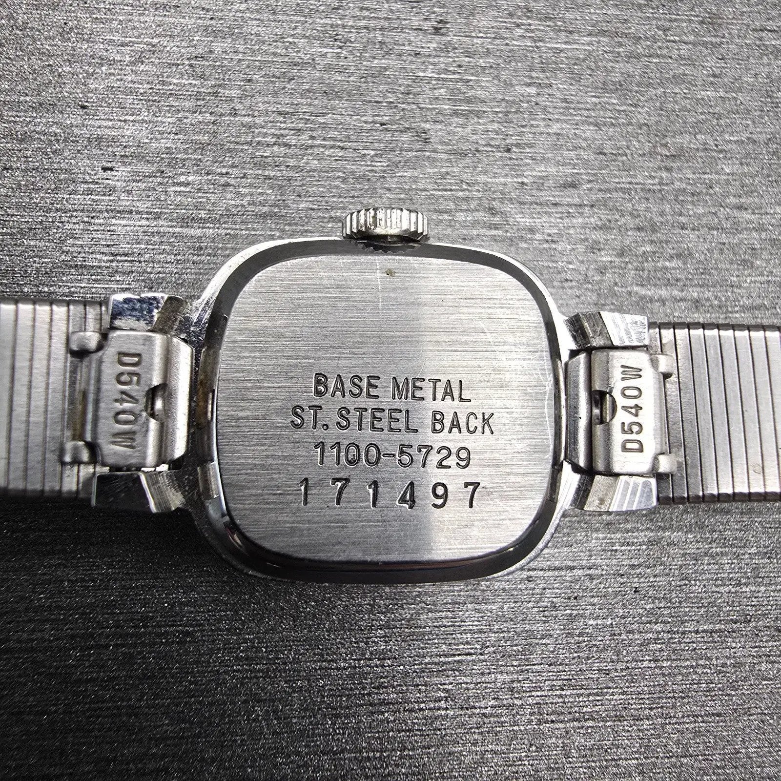 Seiko Watch Women 17mm Blue Dial Silver Tone Rectangle 1100-5729 Manual Works10