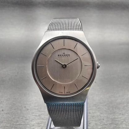 Skagen Denmark Watch Women 28mm Silver Dial Silver Tone Round 233SSS New Battery0