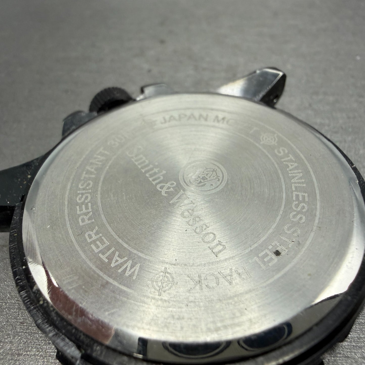 Smith & Wesson Dive Watch Men 45mm Black Dial Black Tone Date Round New Battery6