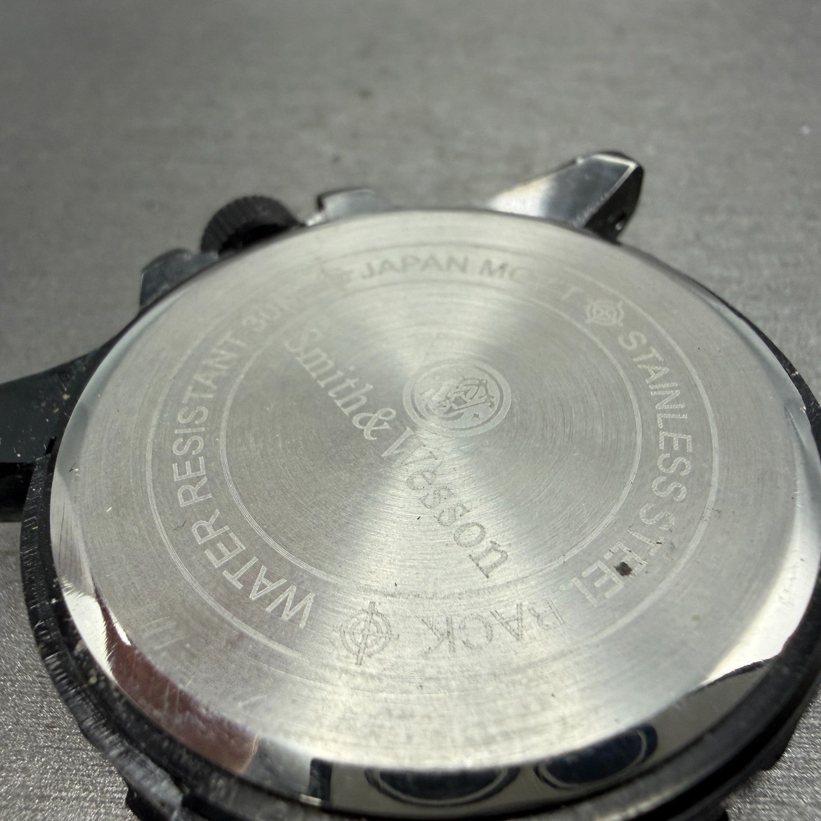 Smith & Wesson Dive Watch Men 45mm Black Dial Black Tone Date Round New Battery6