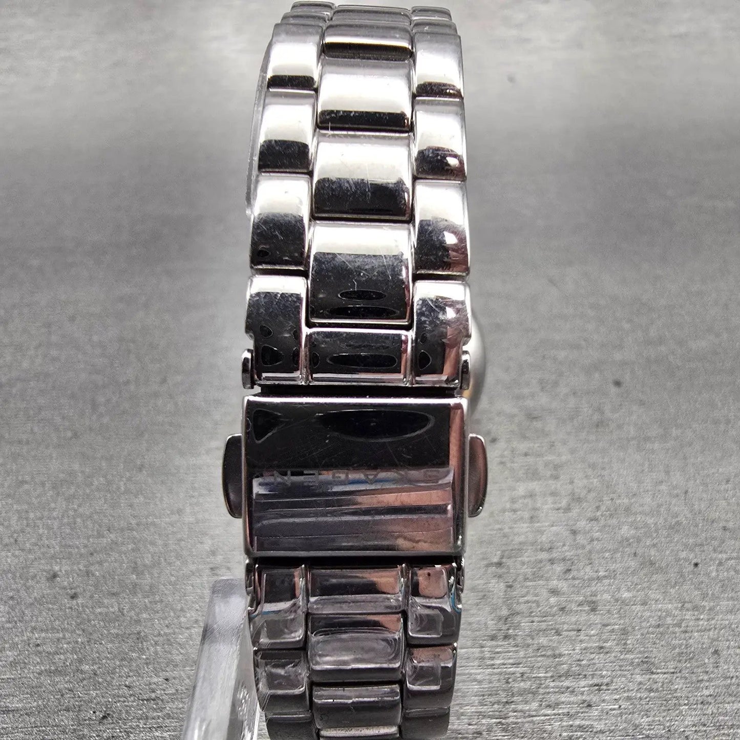 Skagen Watch Women 30mm Black Dial Silver Tone Gemmed 347SSXB New Battery7