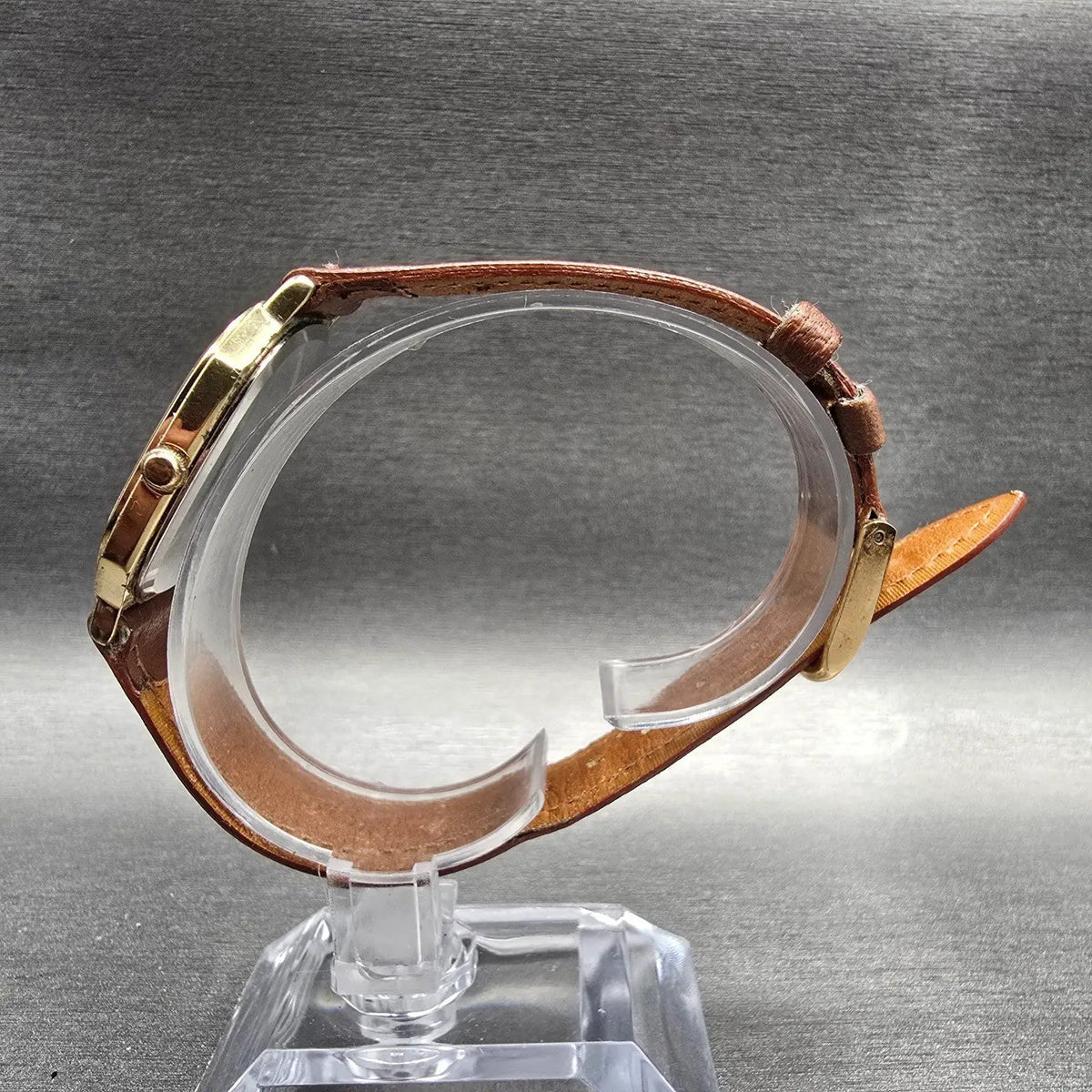 Seiko Watch Men 29mm Champagne Dial Gold Tone Rectangle 6430-5120 New Battery6