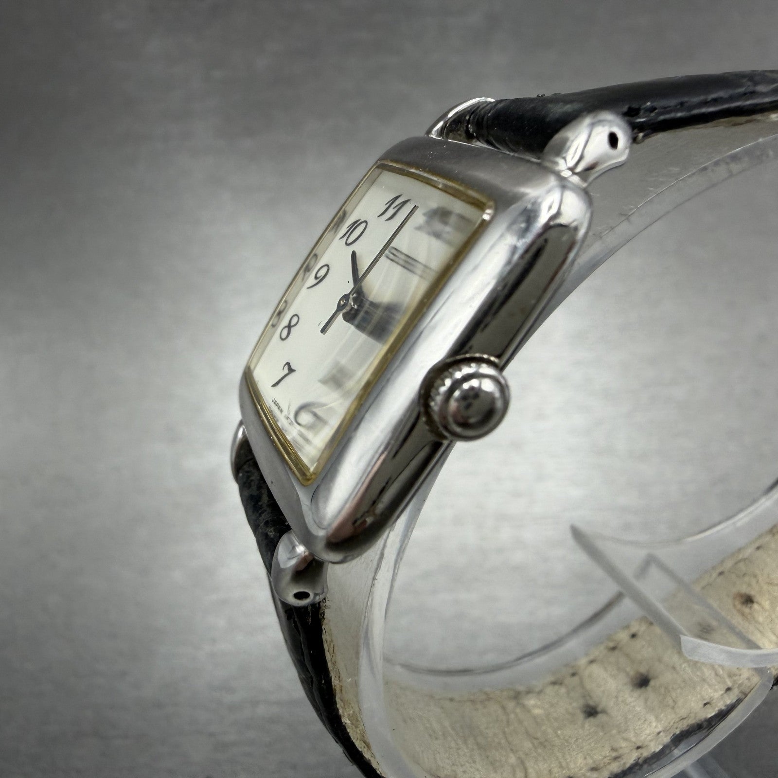 Seiko Noie Watch Women 23mm White Dial Silver Tone Square 1F21-5020 New Battery2