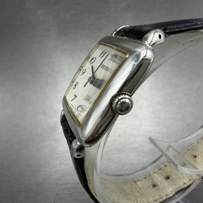 Seiko Noie Watch Women 23mm White Dial Silver Tone Square 1F21-5020 New Battery2