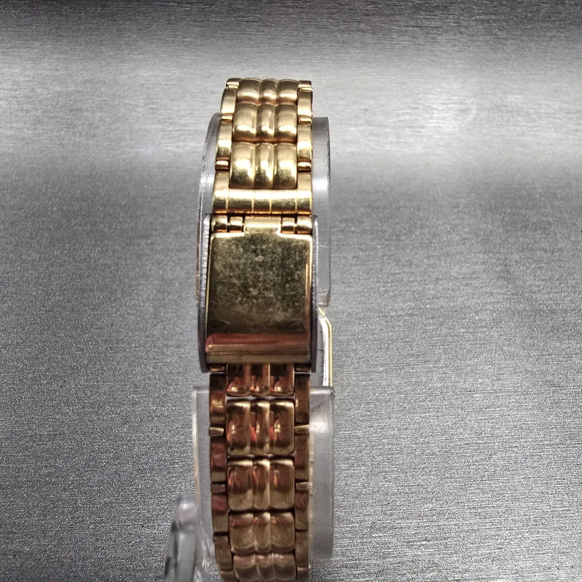 Seiko Tank Watch Women 18mm Gold Dial Gold Tone Rectangle V401-5250 New Battery7