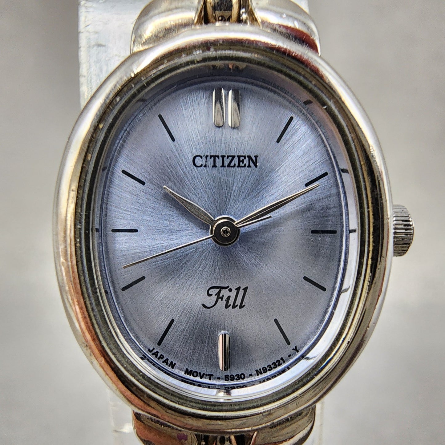 Citizen Fill Watch Women 18mm Blue Dial Silver Tone Oval 5930S75497 New Battery1