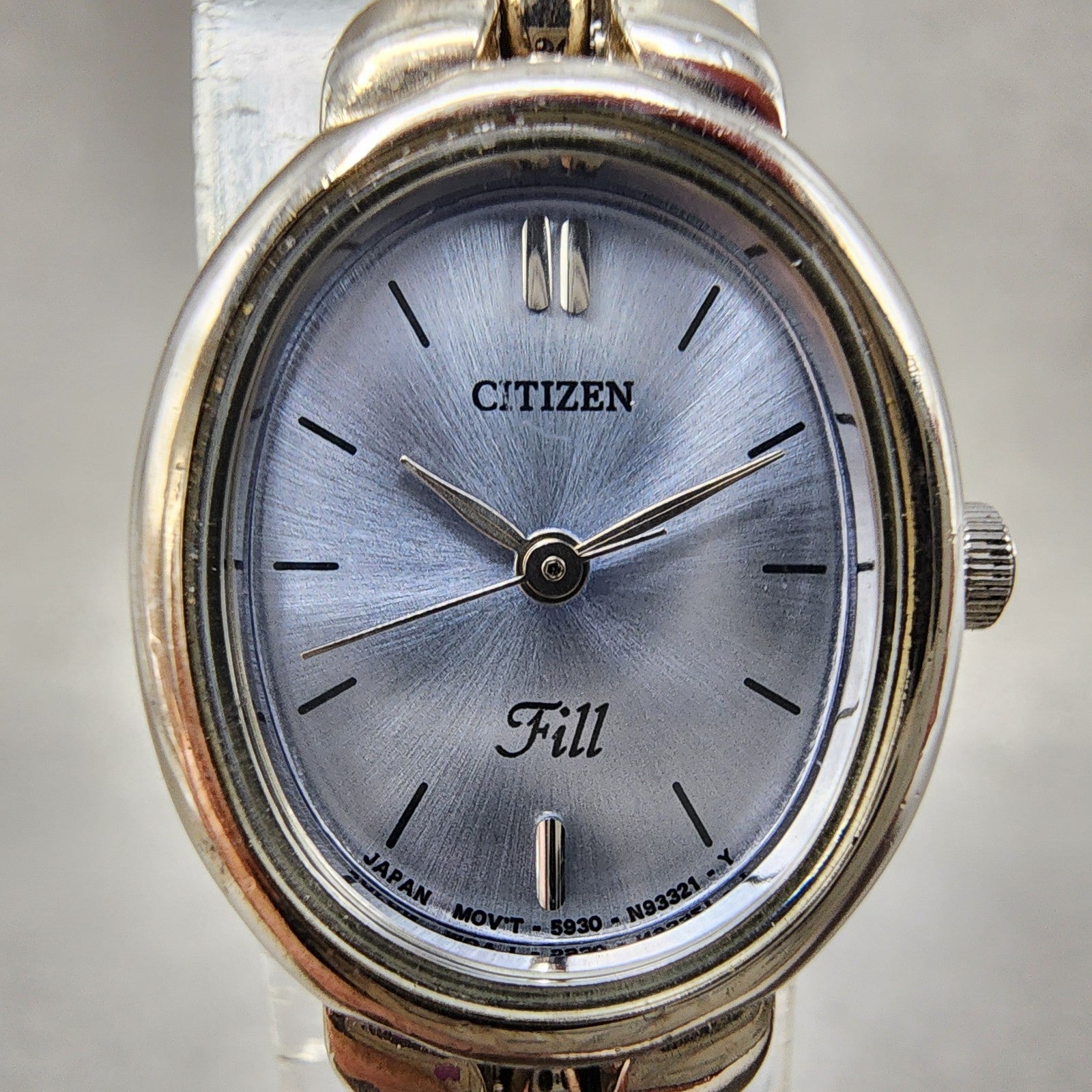 Citizen Fill Watch Women 18mm Blue Dial Silver Tone Oval 5930S75497 New Battery1