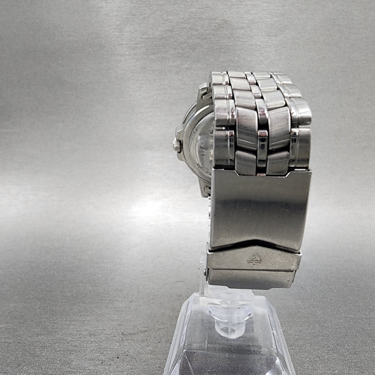 Croton Dive Watch Men 38mm Blue Dial Silver Tone Date Round New Battery7