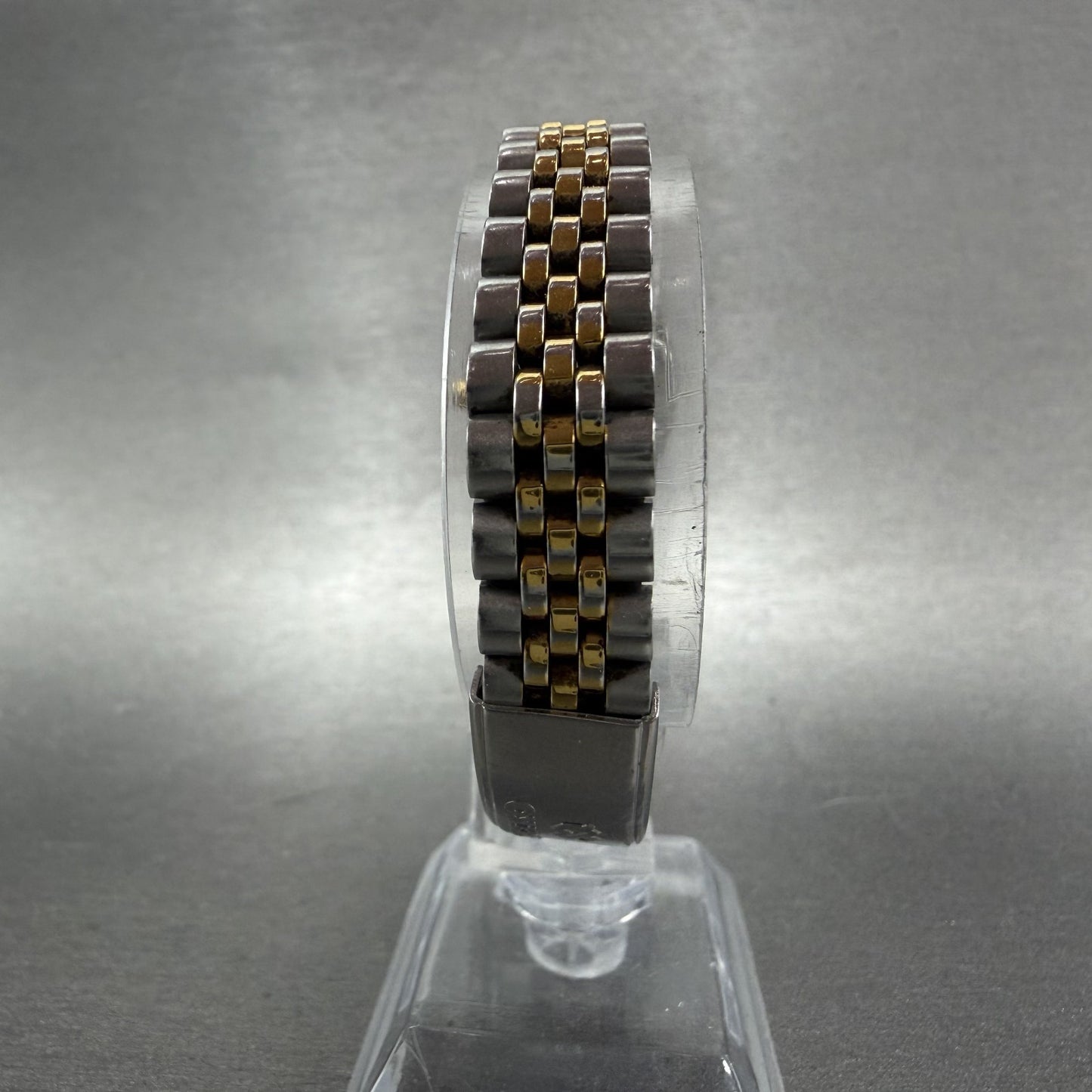 Seiko SQ Watch Women 24mm Blue Dial Two Tone Daydate Round New Battery ABACDAB7