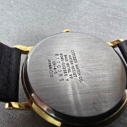Citizen Elegance Watch Men 34mm Silver Dial Gold Small Seconds 6045-G02565 PARTS10