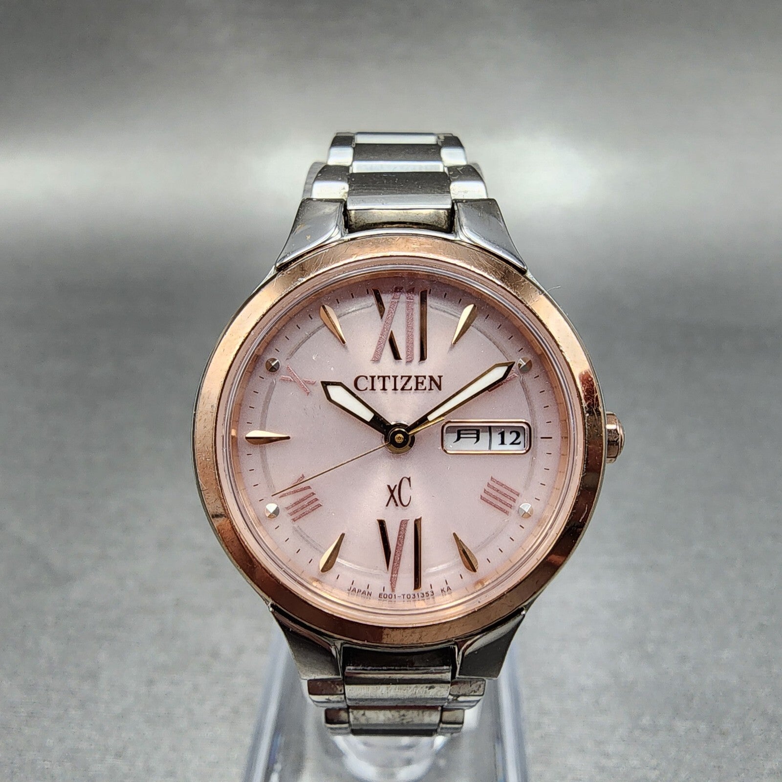 Citizen EcoDrive Xc Watch Women 26mm Pink Dial Steel Round Works E001T0203480