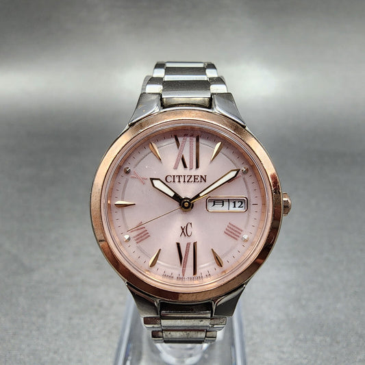Citizen EcoDrive Xc Watch Women 26mm Pink Dial Steel Round Works E001T0203480
